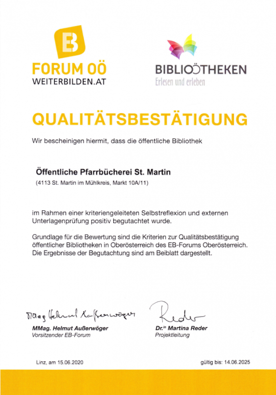 Qualitätsbestätigung